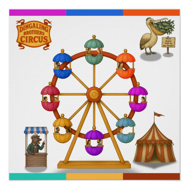 Póster Roda Gigante dos Dingaling Bros (Frente)