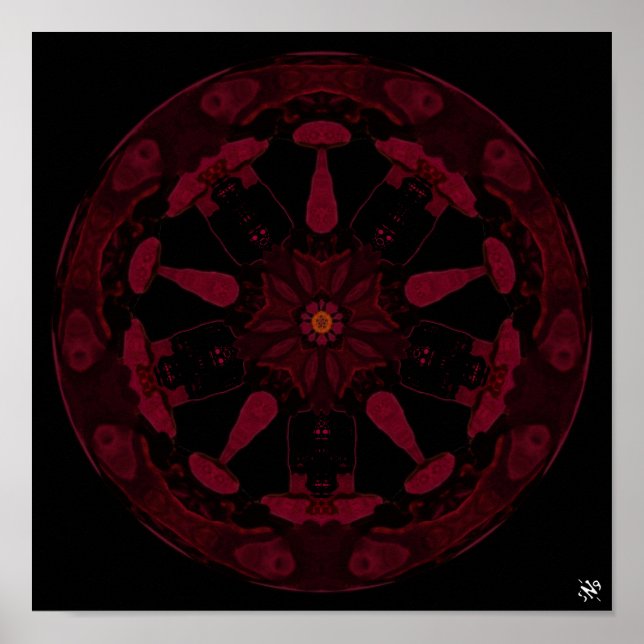 Poster Roda Pagan v1 - padrões da pareidolia (Frente)