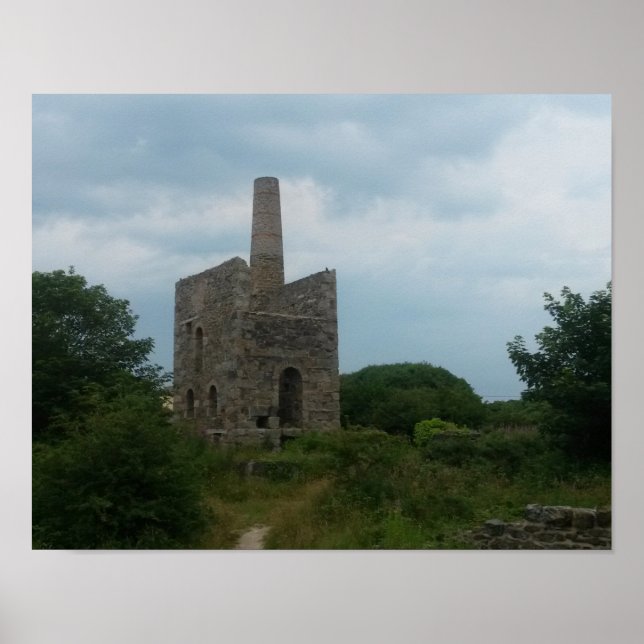 Poster Roda Peevor Cornish Tin Fotografia (Frente)