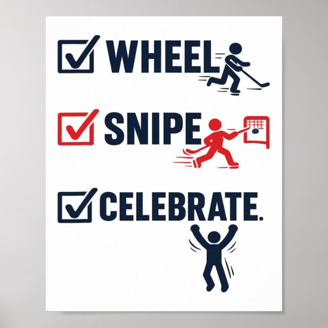 Poster Roda Snipe Celebram Checklist de Gíria de Hóquei D (Frente)