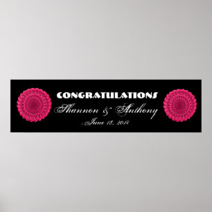 Poster Rodas de Flor, Banner de Casamento ou Noivado V3