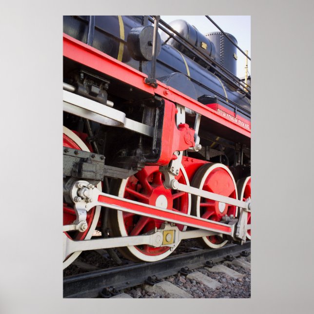 Poster Rodas de locomotivas a vapor (Frente)