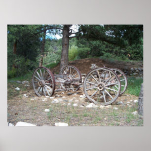 Poster Rodas de vagão velhas