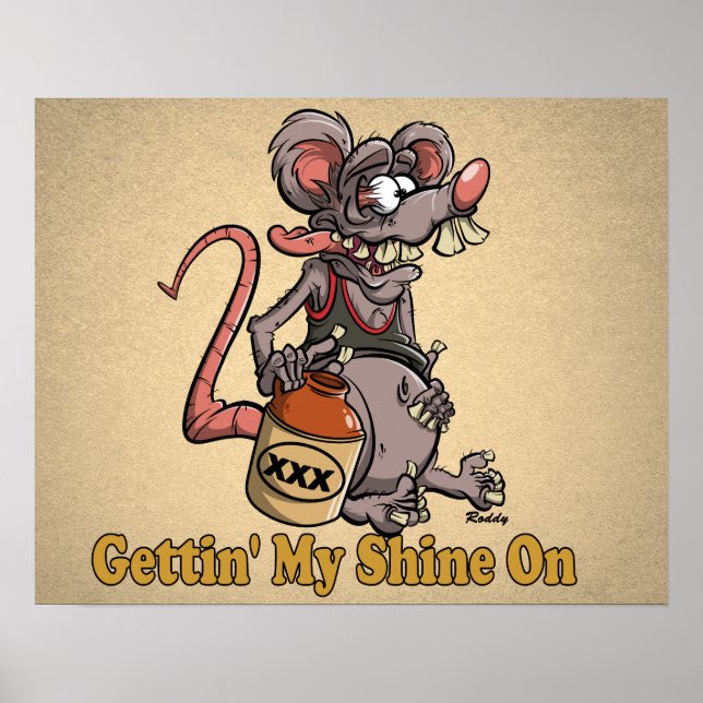 Poster Roddy Rat Fink Style Moonshine #3 (Frente)