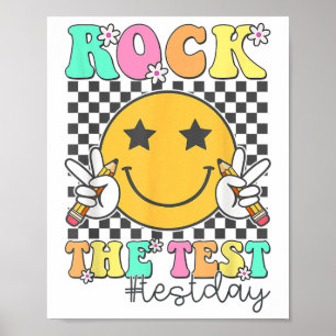 Poster Rode O Dia De Teste Motivacional Que Sorri Os Tons
