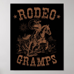 Poster Rodeio Vovô Cowboy Ocidental Família Correspondent