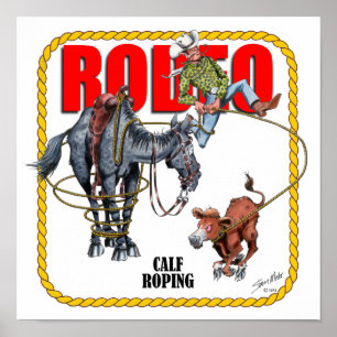 Poster Rodeo Calf Roper