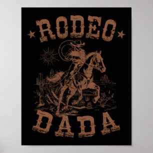 Poster Rodeo Dada Western Cowboy Famílias Correspondentes