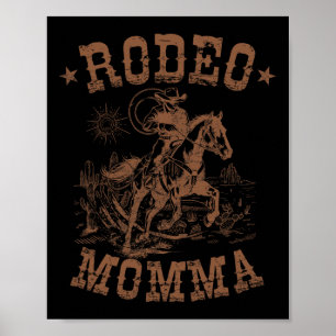 Poster Rodeo Momma Western Cowboy Familiar Correspondente