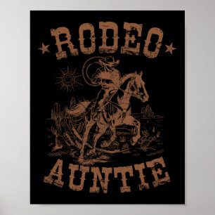 Poster Rodeo Tia Ocidental Cowboy Familiar Vinculando Mãe