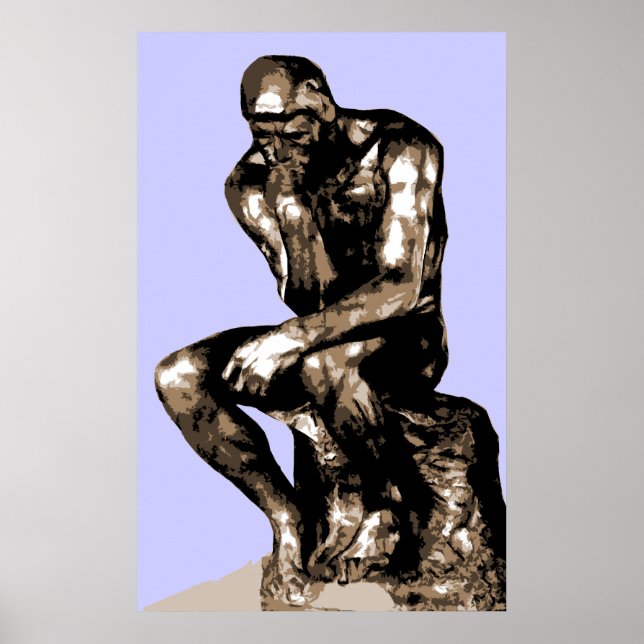 Póster Rodin "The Thinker" - Canvas (Frente)