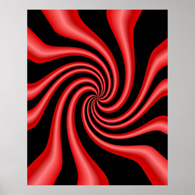 Poster Rodovalho Preto e Vermelho (Frente)