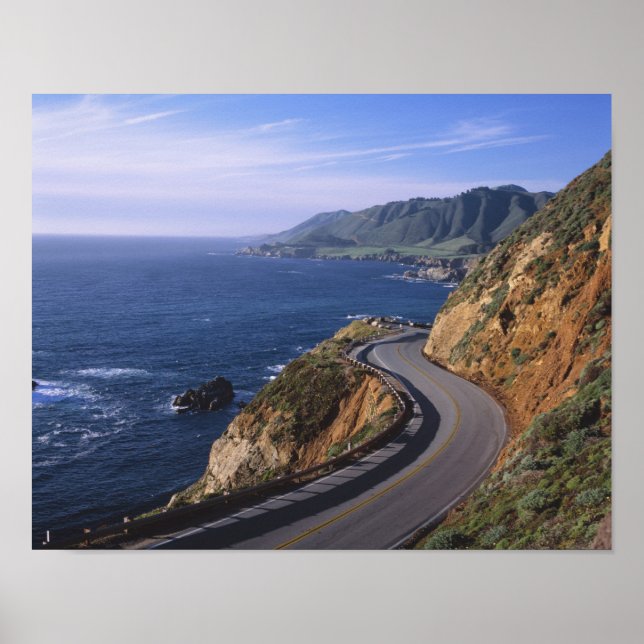 Póster Rodovia 1 ao longo da Costa da Califórnia perto (Frente)