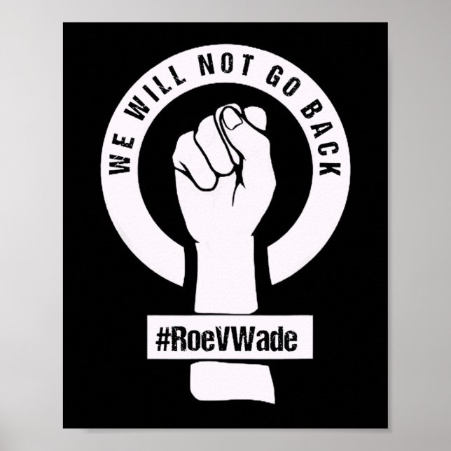 Poster roe v wade não vamos voltar (Frente)