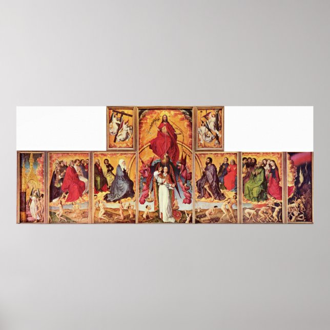Poster Rogier van der Weyden - Altar do Último Acórdão (Frente)