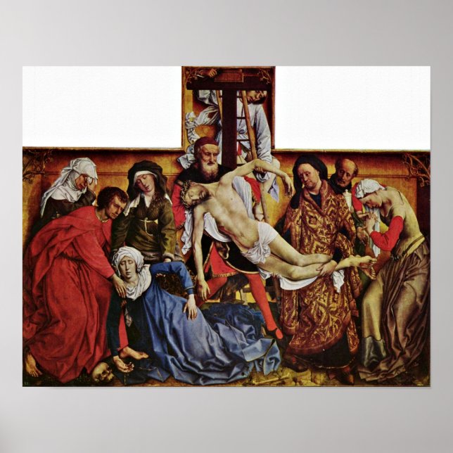 Póster Rogier van der Weyden - Descida da Cruz (Frente)