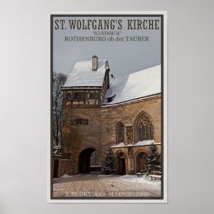Póster Rohenburg od Tauber - igreja de Wolfgangs da rua