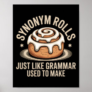 Poster Rola Sinônimo Assim Como a Gramática Costumava Faz