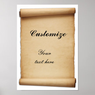 Poster Rolagem de Proclamação de Pergaminho