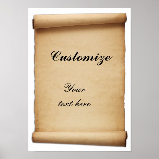 Poster Rolagem de Proclamação de Pergaminho (Frente)