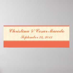 Poster Rolagem Formal Personalizada Pinkish/Peach de 22,5