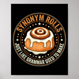Poster Rolagens de Sinônimo Assim Como a Gramática Costum