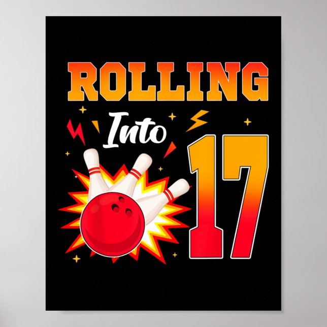 Poster Rolando Para 17 Boliches De 17 Anos (Frente)