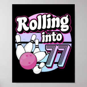 Poster Rolando para 77 Boliches 77. º aniversário