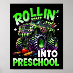 Poster Rolar Para o Monstro de Caminhão Pré-Escolar de Vo