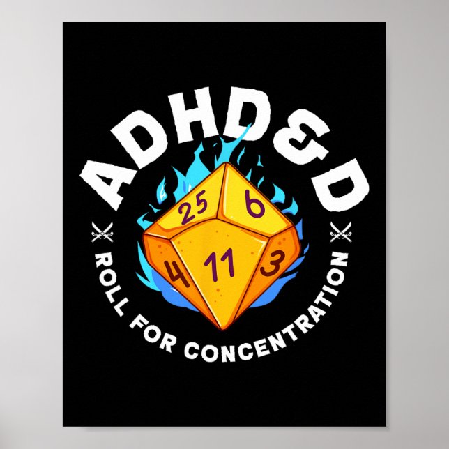 Poster Roll De Adhdand Para Concentração E Diversão De Se (Frente)