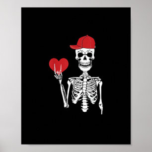 Poster Roll Skeleton Mãos Cabeça Dia de os namorados