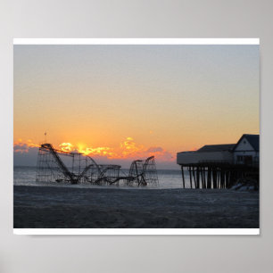 Póster Roller coaster da costa do jérsei