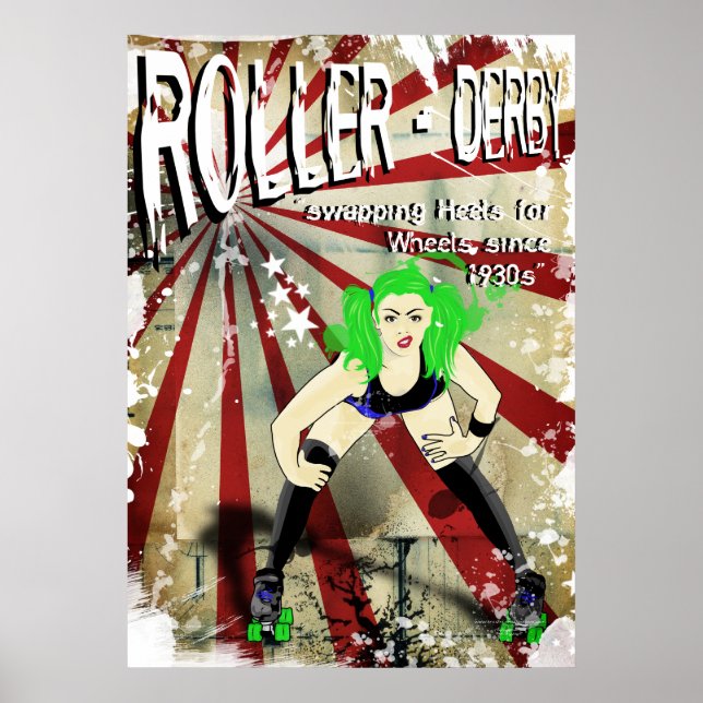 Póster Roller Derby (Frente)