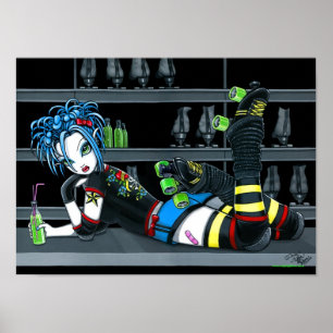 Póster Roller Derby Skate