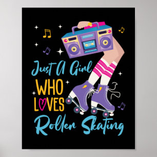 Poster Roller Skating Apenas Uma Menina Que Ama Roller