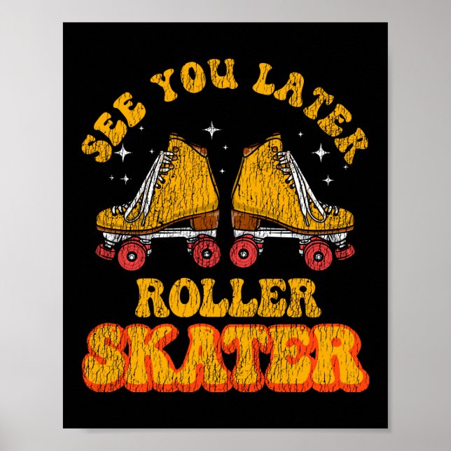 Poster Roller Skating Consulte Você Mais Tarde Roller Ska (Frente)