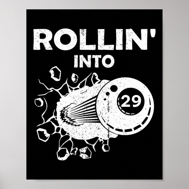 Poster Rollin para 29 Bilhar 29 Bilhar - 29 - Aniversário (Frente)