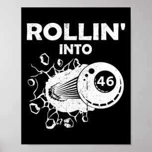 Poster Rollin para 46 Bilhar 46º aniversário