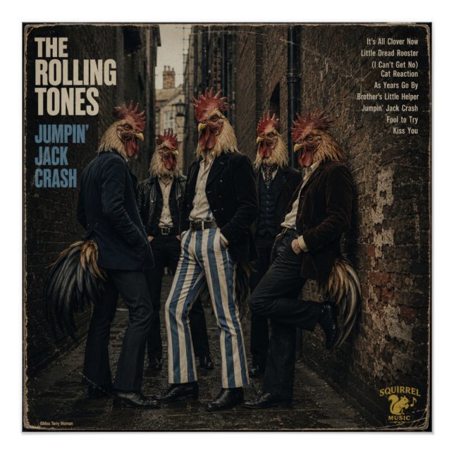 Póster Rolling Tones: uma Paródia (Frente)