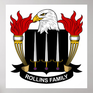 Poster Rollins Family Crest