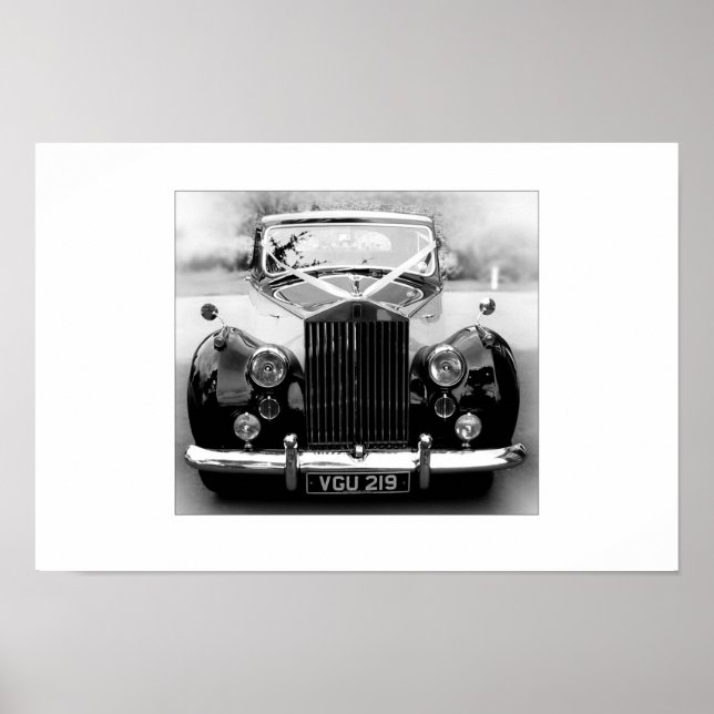 Póster Rolls Royce Wedding Car (Frente)