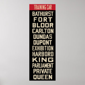 Póster Rollsign do Streetcar do PCC (Tamanho do Quadro IK