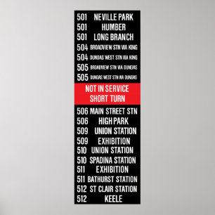 Póster Rollsign Toronto CLRV/ALRV Streetcar