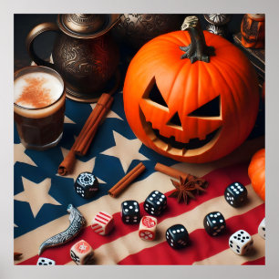 Poster Rolo de Dice Patriótico: Pumpkin Spice e Liberty D