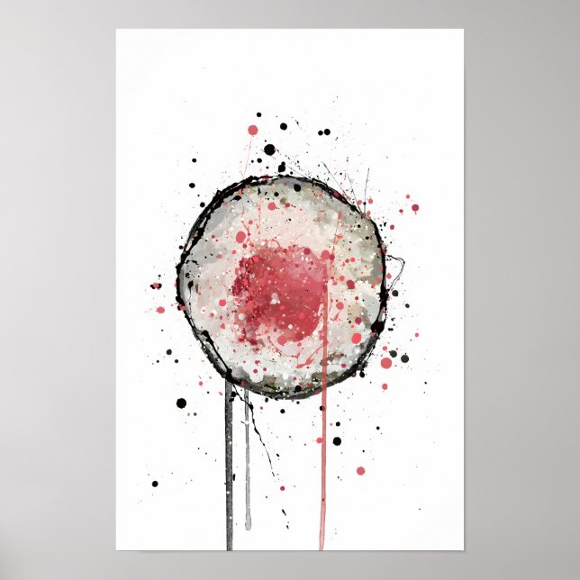 Poster Rolo de Sushi de Atum Tekkamaki (Frente)