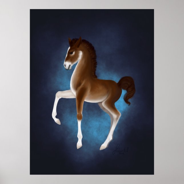 Poster Rolo Firefly: Ventilador Luminescente em Azul (Frente)