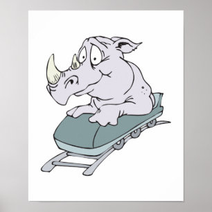 Póster rolo porta copos rhino