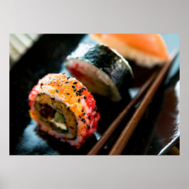 Póster Rolos de Sushi