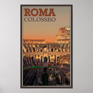 Poster Roma - Coloseu e a Lua