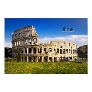 Póster Roma e o Colosseum personalizado